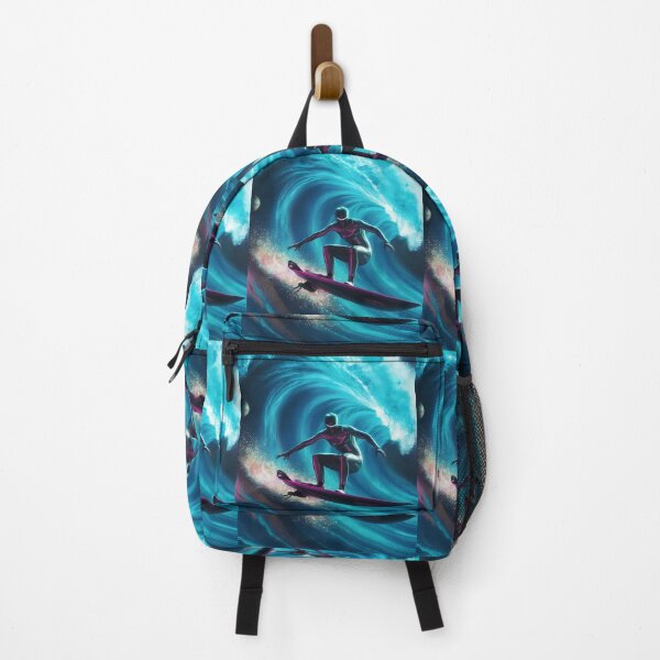 Item preview, Space Surfer with black and blue surface waves designed and sold by DunuStore.