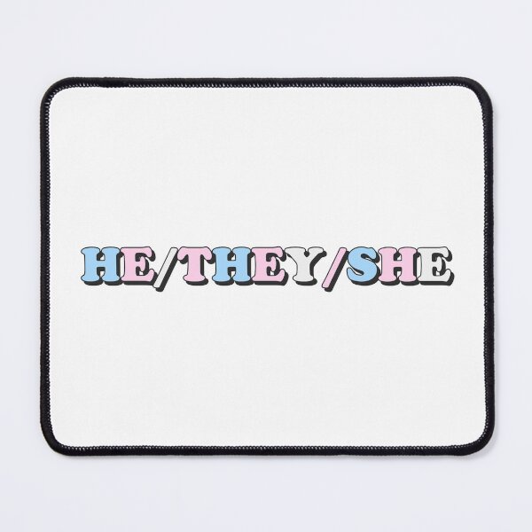 Item preview, he/they/she trans pride flag pronouns designed and sold by wordswithfonts.