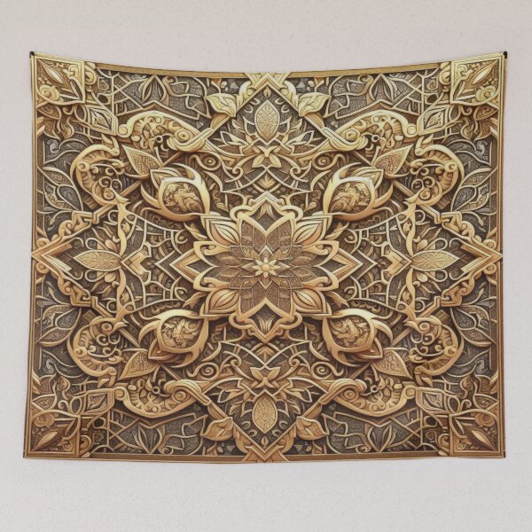 Item preview, geometric pattern in gold designed and sold by bernhagen.