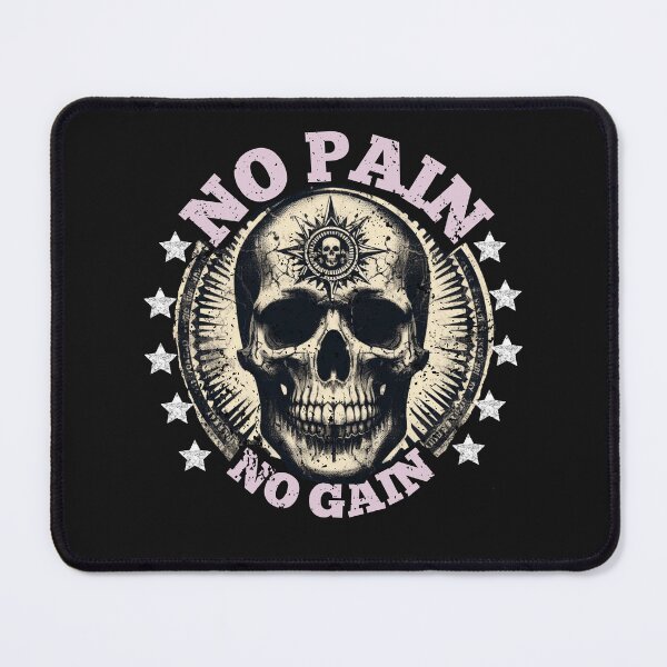Item preview, Skeleton No Pain No Gainn Workout Design designed and sold by AlienOccupation.