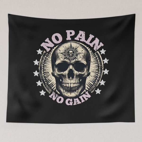 Item preview, Skeleton No Pain No Gainn Workout Design designed and sold by AlienOccupation.