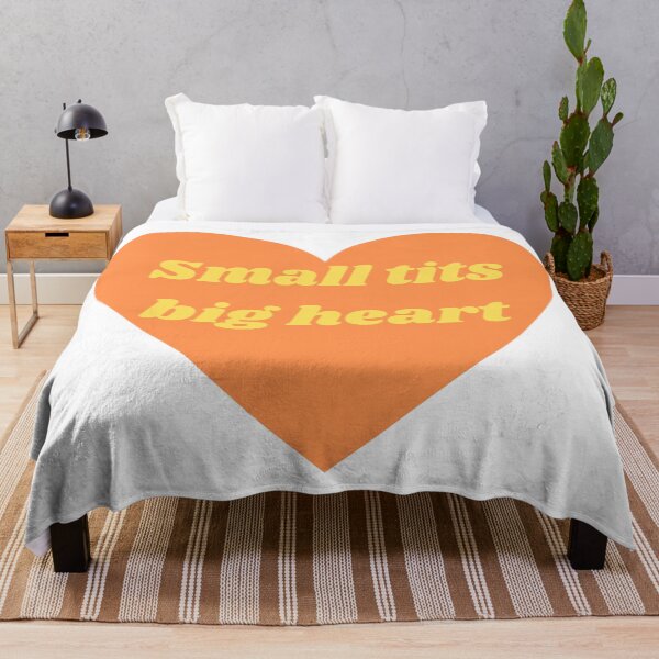 Item preview, Small tits big heart funny girl design orange designed and sold by MikusOla.