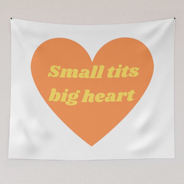 Item preview,  Small tits big heart funny girl design orange designed and sold by MikusOla.