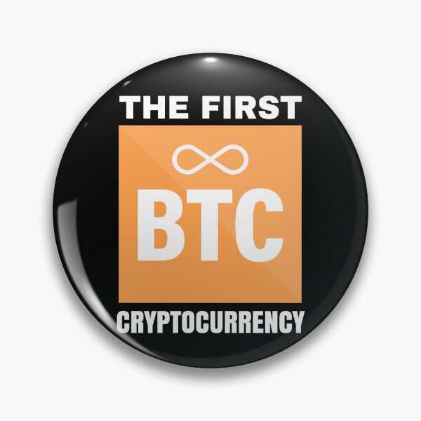 Item preview, BTC the first cryptocurrency designed and sold by CryptoFunMerch.