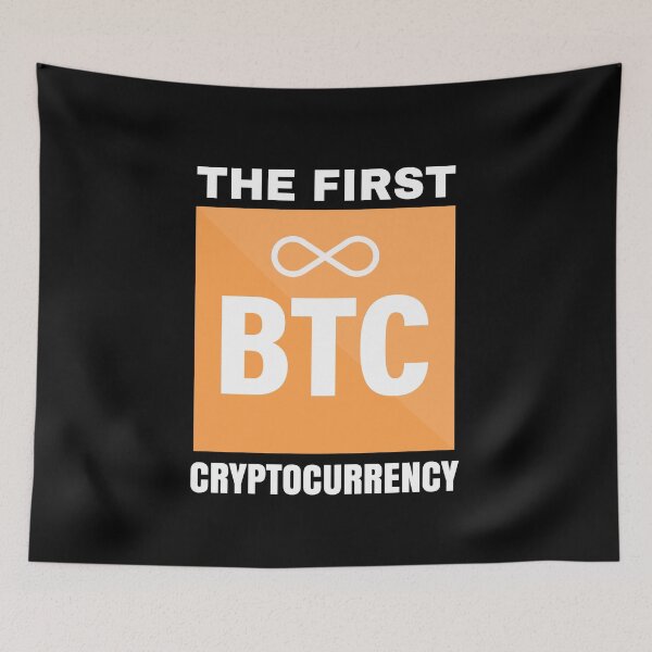 Item preview, BTC the first cryptocurrency designed and sold by CryptoFunMerch.