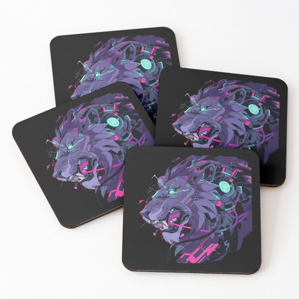 Item preview, Cyber Black Lion // Black lion // Cool Animal // Cyber Animal // Future Animal Art // Animal Warrior // Animal Cute Art // Gaming Aesthetic stickers designed and sold by SMARTKIT  DESIGNAGENCY.