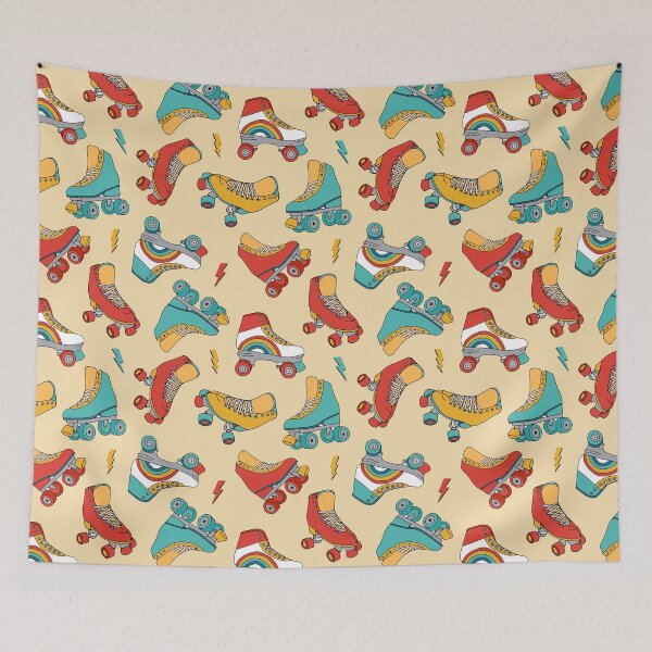 Item preview, Retro Roller Disco Roller Boots Pattern designed and sold by HotHibiscus.