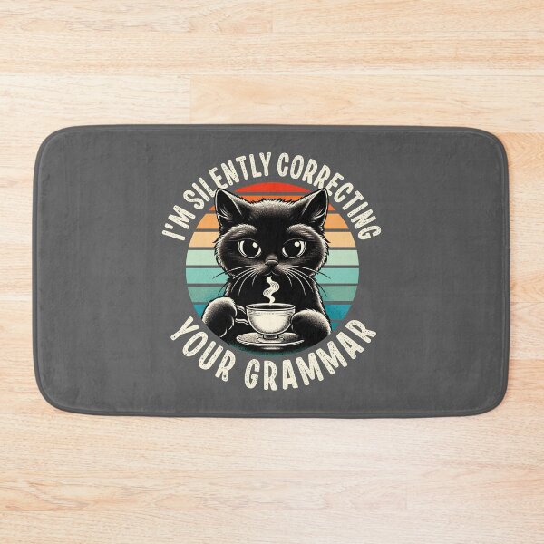 Item preview, Cute but Fierce Black Cat Sipping Coffee designed and sold by nameonshirt.