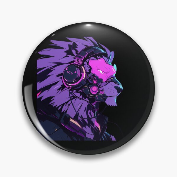 Item preview, Cyber Black Lion // Black lion // Cool Animal // Cyber Animal // Future Animal Art // Animal Warrior // Animal Cute Art // Gaming Aesthetic stickers designed and sold by SMARTKIT  DESIGNAGENCY.