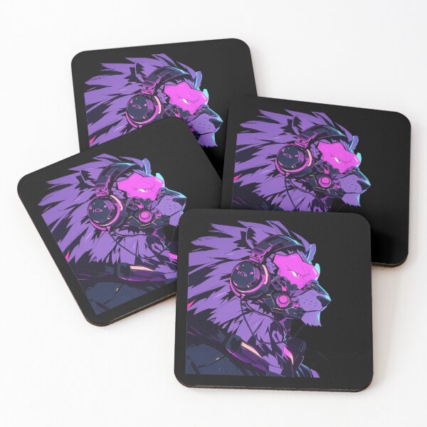 Item preview, Cyber Black Lion // Black lion // Cool Animal // Cyber Animal // Future Animal Art // Animal Warrior // Animal Cute Art // Gaming Aesthetic stickers designed and sold by SMARTKIT  DESIGNAGENCY.