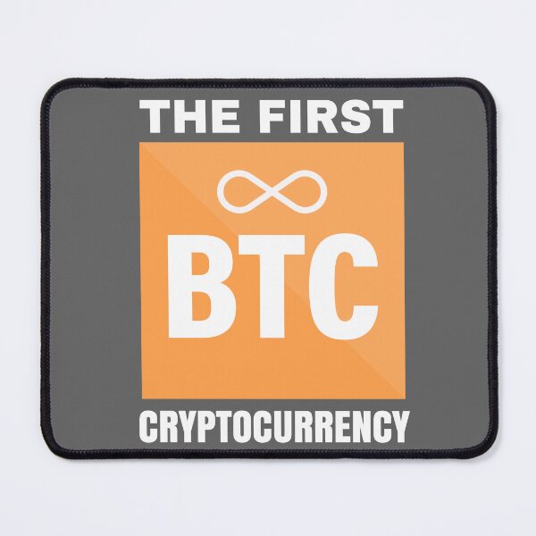 Item preview, BTC the first cryptocurrency designed and sold by CryptoFunMerch.