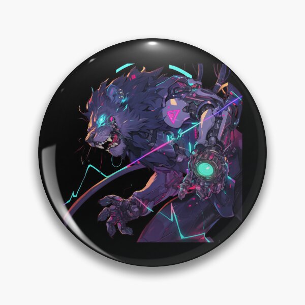 Item preview, Cyber Black Lion // Black lion // Cool Animal // Cyber Animal // Future Animal Art // Animal Warrior // Animal Cute Art // Gaming Aesthetic stickers designed and sold by SMARTKIT  DESIGNAGENCY.