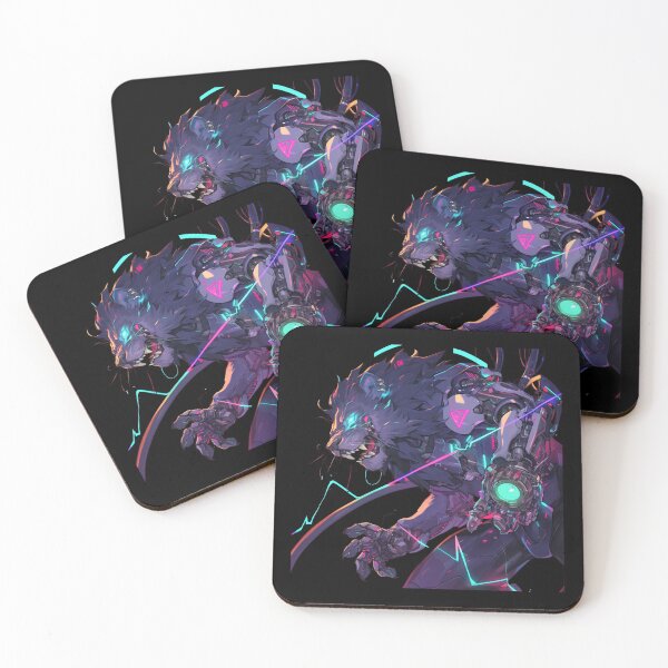 Item preview, Cyber Black Lion // Black lion // Cool Animal // Cyber Animal // Future Animal Art // Animal Warrior // Animal Cute Art // Gaming Aesthetic stickers designed and sold by SMARTKIT  DESIGNAGENCY.