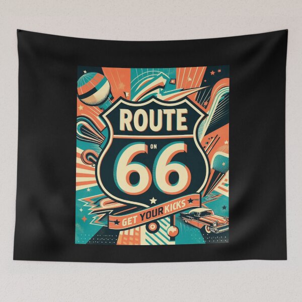Item preview, Retro Route 66 Road Trip Design designed and sold by AlienOccupation.