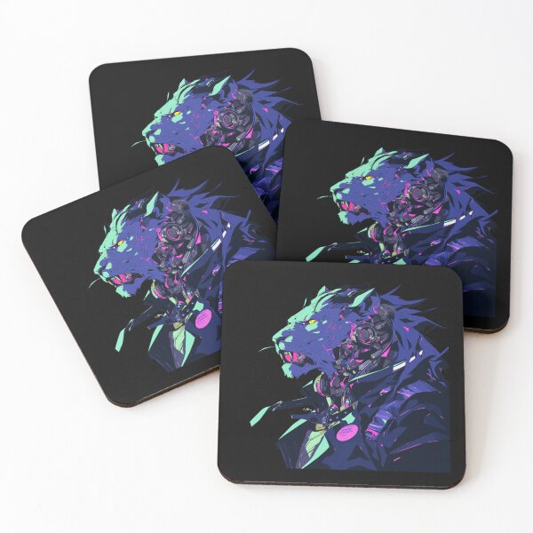 Item preview, Cyber Black Lion // Black lion // Cool Animal // Cyber Animal // Future Animal Art // Animal Warrior // Animal Cute Art // Gaming Aesthetic stickers designed and sold by SMARTKIT  DESIGNAGENCY.