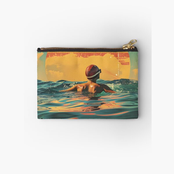 Item preview, Swimmer - open water swimming retro sunset designed and sold by Wildflow Creations.