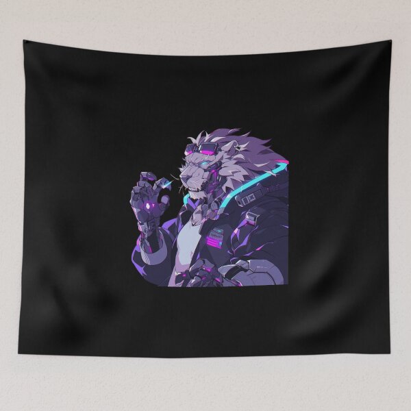 Item preview, Cyber Black Lion // Black lion // Cool Animal // Cyber Animal // Future Animal Art // Animal Warrior // Animal Cute Art // Gaming Aesthetic stickers designed and sold by SMARTKIT  DESIGNAGENCY.