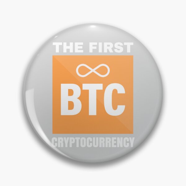 Item preview, BTC the first cryptocurrency designed and sold by CryptoFunMerch.