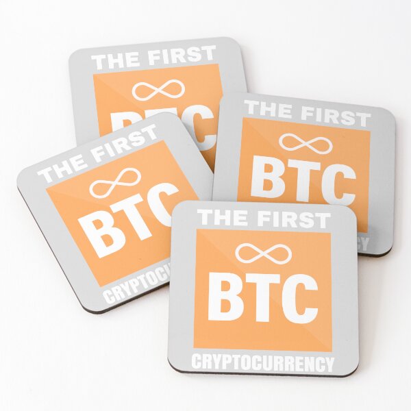 Item preview, BTC the first cryptocurrency designed and sold by CryptoFunMerch.