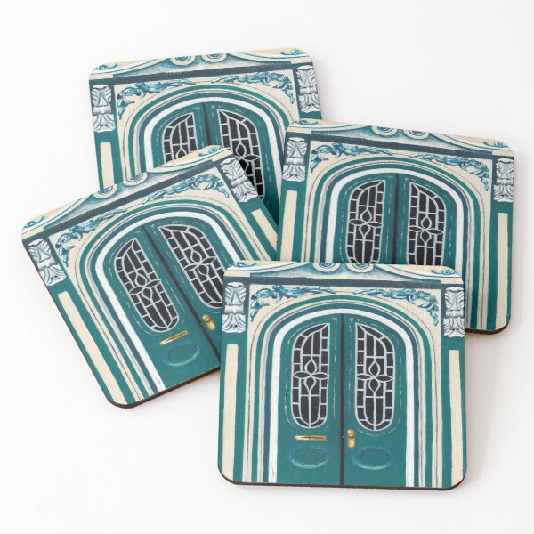 Item preview, Teal door painting  designed and sold by norascorner.