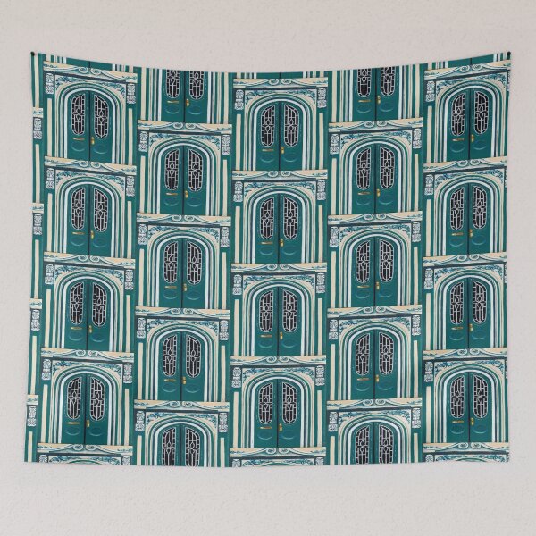 Item preview, Teal door painting  designed and sold by norascorner.