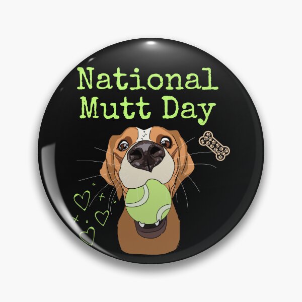 Item preview, National Mutt Day Funny Line Drawing Design designed and sold by EarthArtDesigns.