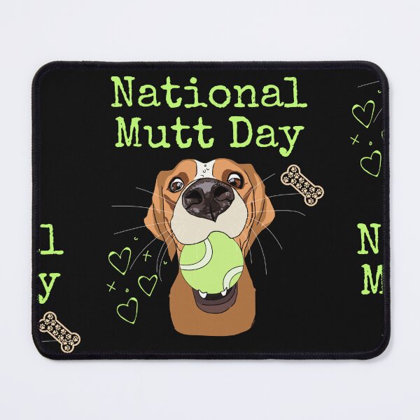 Item preview, National Mutt Day Funny Line Drawing Design designed and sold by EarthArtDesigns.