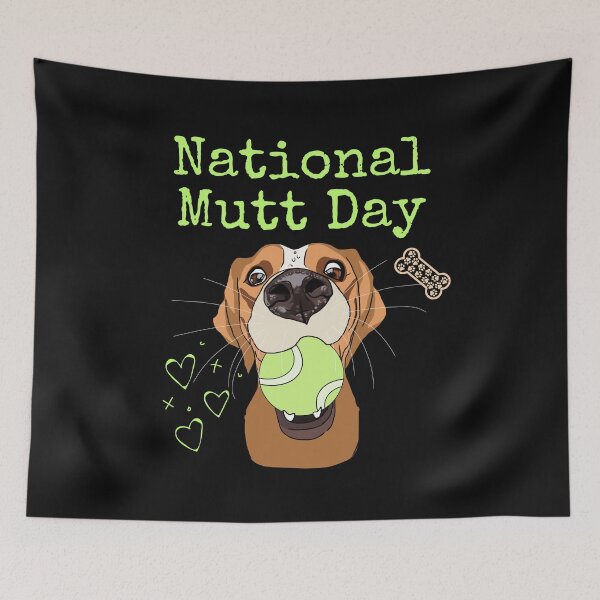 Item preview, National Mutt Day Funny Line Drawing Design designed and sold by EarthArtDesigns.