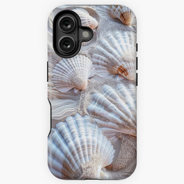 Item preview, Beautiful White Seashells on the Beach designed and sold by MargaretWiktor.