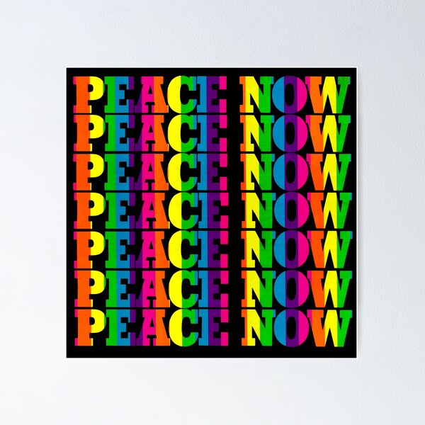 Item preview, Peace Now 1960s-70s Rainbow Letters designed and sold by RocketshipRetro.