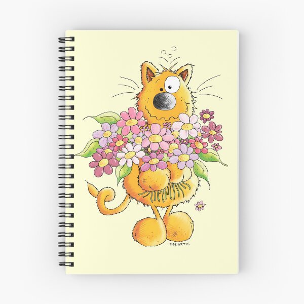 Item preview, Cat with flower greetings designed and sold by modartis.