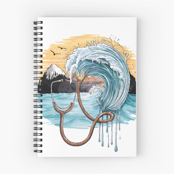 Item preview, summer nurse a stethoscope with a wave coming out of it designed and sold by Micro-dose.