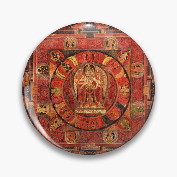 Item preview, Buddhist Kwan Yin Mandala of Compassion Red-Gold designed and sold by Henry Nelson Design.