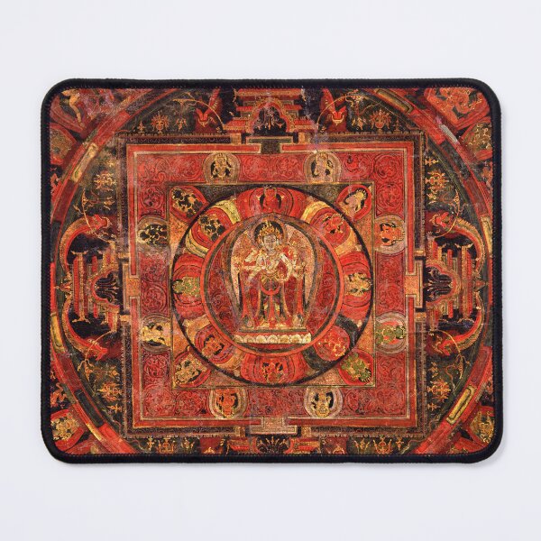 Item preview, Buddhist Kwan Yin Mandala of Compassion Red-Gold designed and sold by Henry Nelson Design.