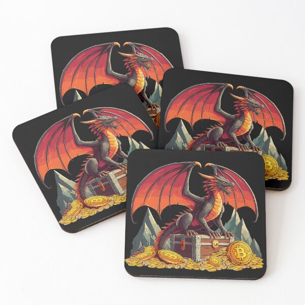 Item preview, a dragon protecting his treasure designed and sold by CryptoFunMerch.