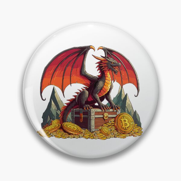 Artikelvorschau, ein Drache der seinen Schatz beschützt  entworfen und verkauft von CryptoFunMerch.