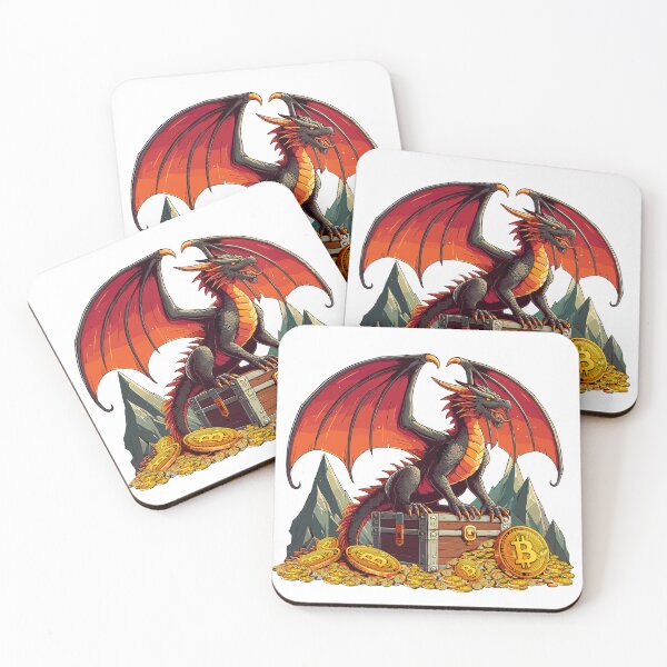 Item preview, a dragon protecting his treasure designed and sold by CryptoFunMerch.