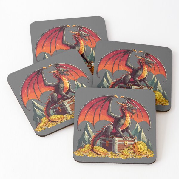 Item preview, a dragon protecting his treasure designed and sold by CryptoFunMerch.