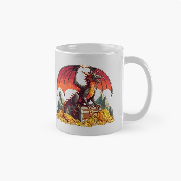 Aperçu de l'œuvre un dragon protégeant son trésor créée et vendue par CryptoFunMerch.