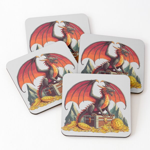 Item preview, a dragon protecting his treasure designed and sold by CryptoFunMerch.