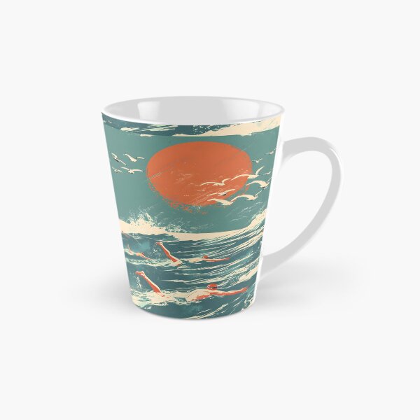 Item preview, Swimmers  waves and seagulls retro sunset   designed and sold by Wildflow Creations.