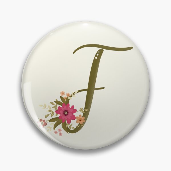 Item preview, Vintage Bouquet Floral Initial - F designed and sold by Willow & Grace Designs.