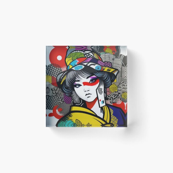Item preview, Modern Asian inspired graffiti art  designed and sold by Roxburylane.