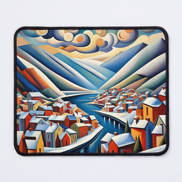 Item preview, Snowy Fjord Town 1 designed and sold by George Hutton Hunter.