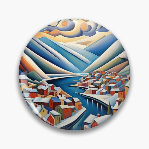 Item preview, Snowy Fjord Town 1 designed and sold by George Hutton Hunter.