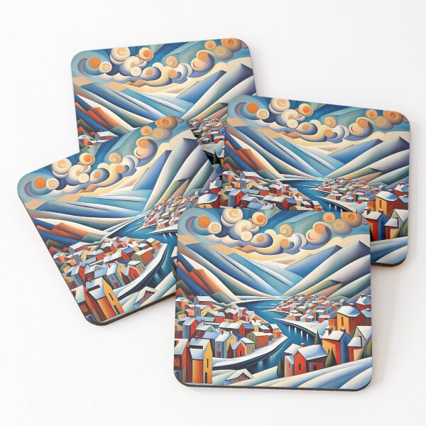 Item preview, Snowy Fjord Town 1 designed and sold by George Hutton Hunter.
