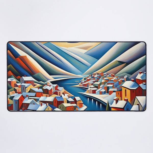 Item preview, Snowy Fjord Town 1 designed and sold by George Hutton Hunter.