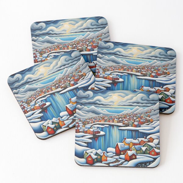 Item preview, Snowy Fjord Town 2 designed and sold by George Hutton Hunter.