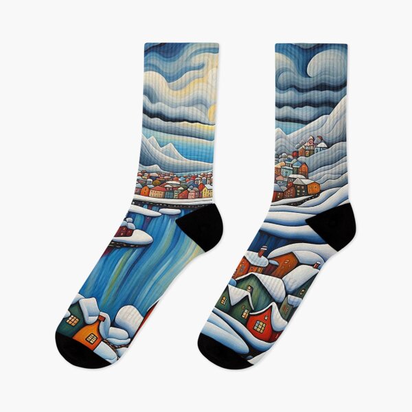 Item preview, Snowy Fjord Town 2 designed and sold by George Hutton Hunter.