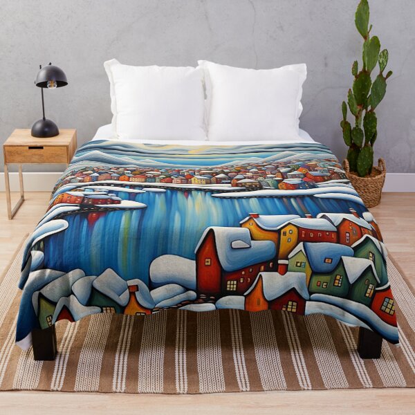 Item preview, Snowy Fjord Town 2 designed and sold by George Hutton Hunter.
